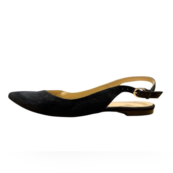 Marc Fisher Pointed Toe Slingback Flats in Black Size 8.5 - Picture 4 of 6